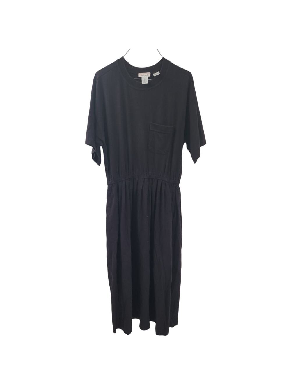 TALBOTS Black Short Sleeve Maxi Dress Womens Size Large L